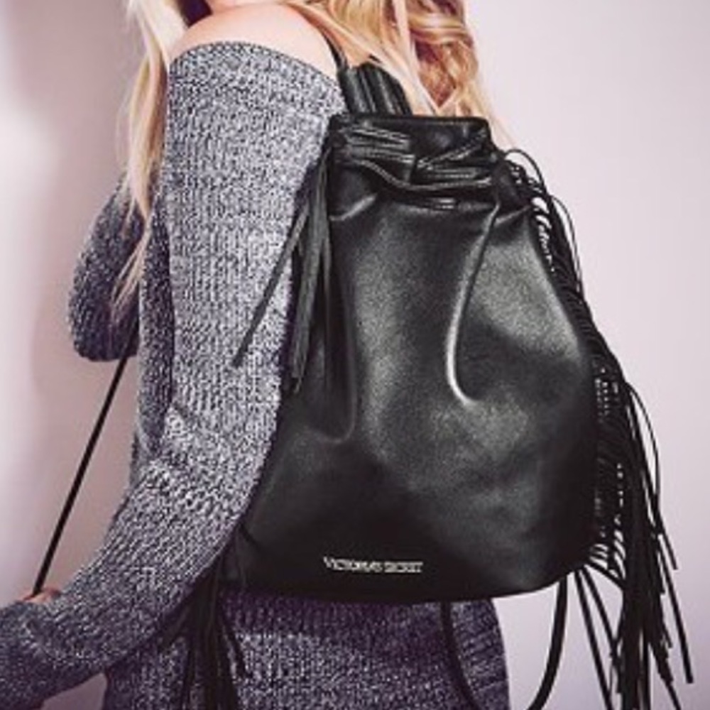 Victoria’s Secret Fringe Drawstring Backpack